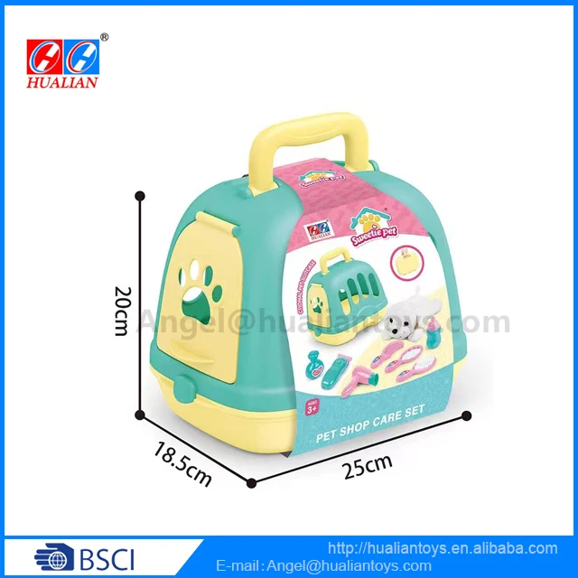 Hot seller 2023 productos interactive game simulation toiletries take care puppy stuffed plush dog portable kids pretend