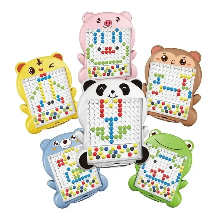 Magnetic Fidget Kids Toy Learning Puzzle Educational Magnetic Tablet Colorful Beads Drawing Board Magpad Dots/Magnetic Tiles