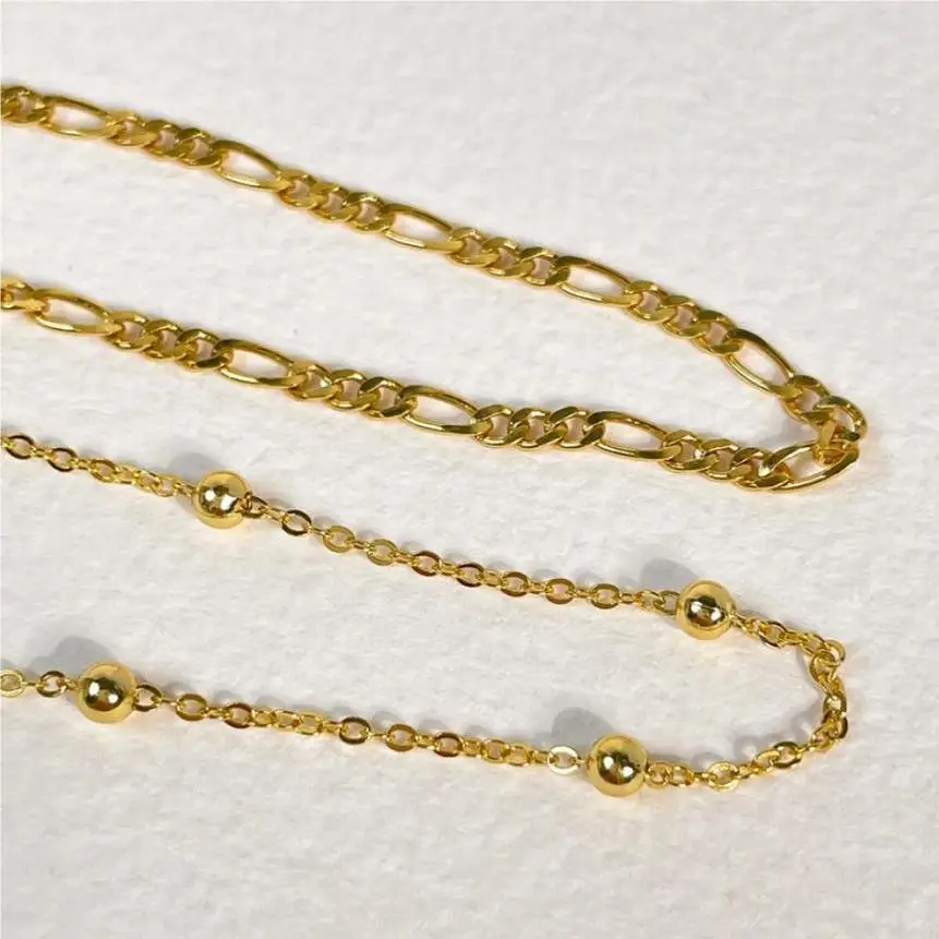 925 ювелирные изделия из стерлингового серебра 18K позолоченный браслет бисера модные кубинские звенья браслет-цепочка для женщин