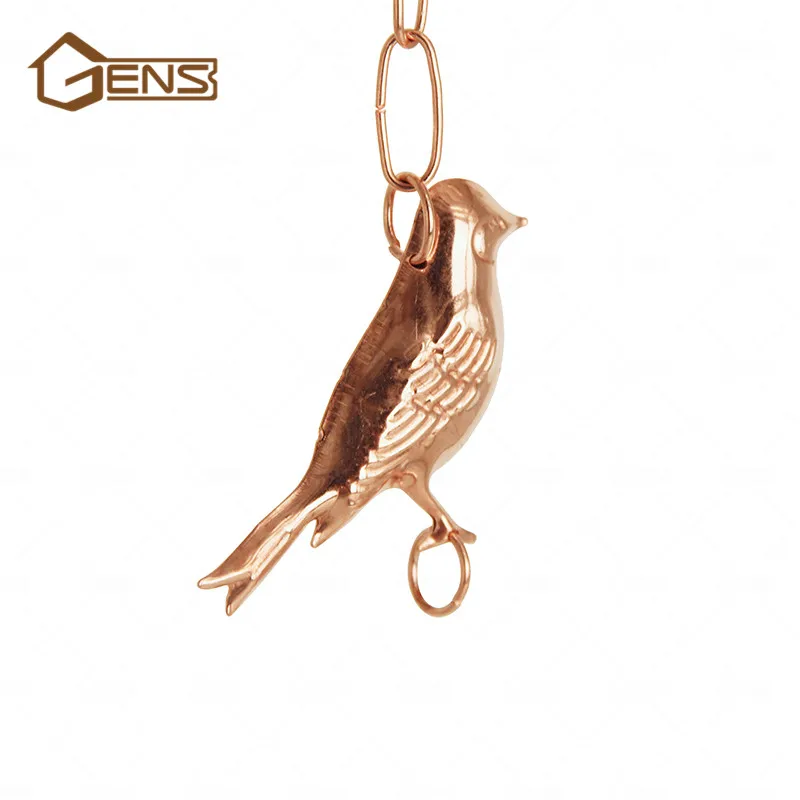 European style bird design Eco Friendly copper rain chain and downspout