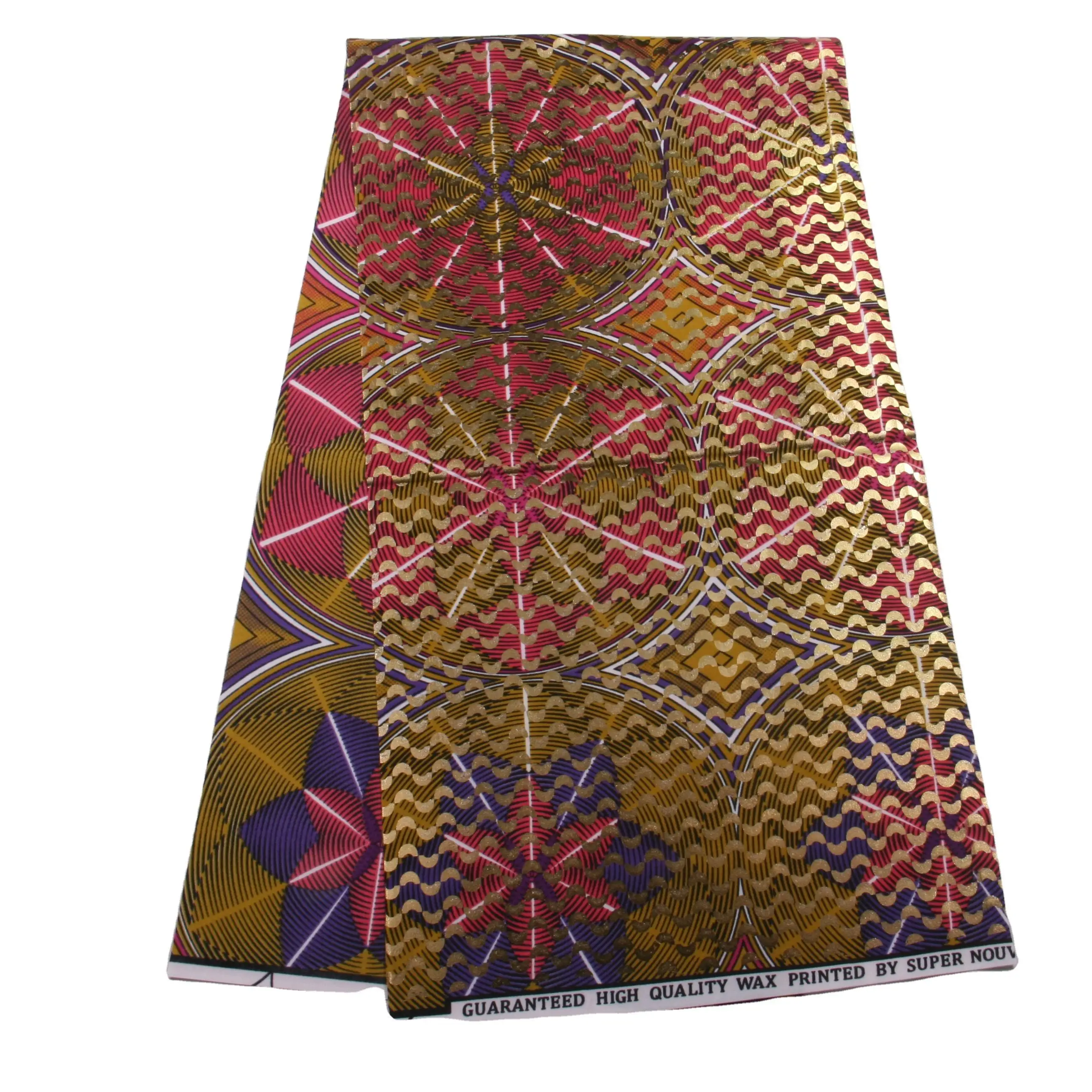 Customized 6 yards ankara fabric african wax print for garment home textile