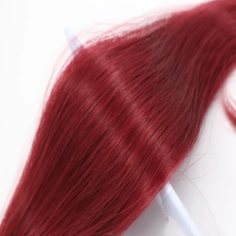 Most Popular Colors  Real Russian Cheap Unprocessed Sample Order Available Virgin Silk Soft Plastic Nano Ring Hair Extension