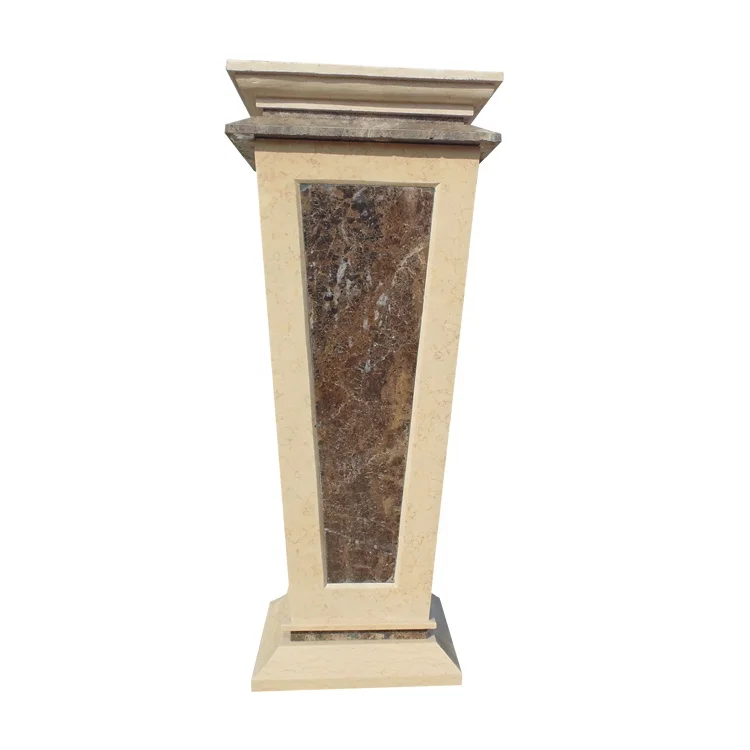 Red marble decorative marble stone dragon column stone column prices cast stone columns