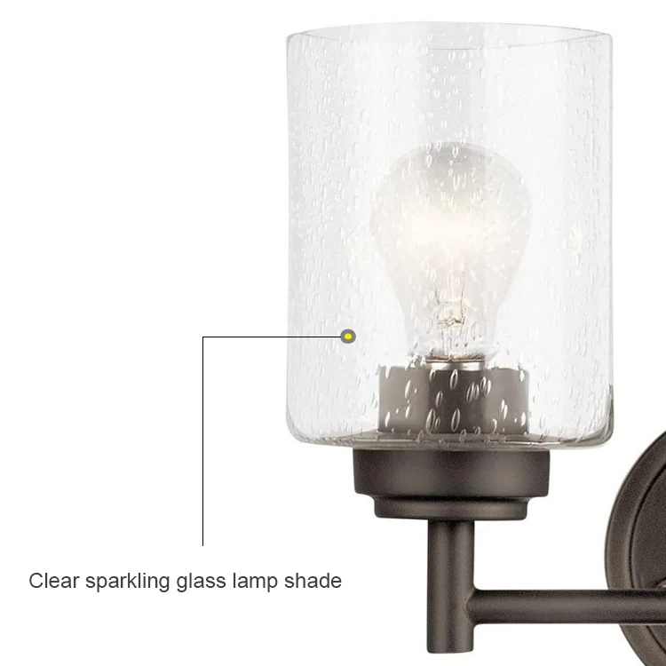 Modern Home Decor Creative Makeup Mirror Wall Lights Bath Vanity Wall Lamps Glass Shade Sconces Fixture 2 Wall Lamp