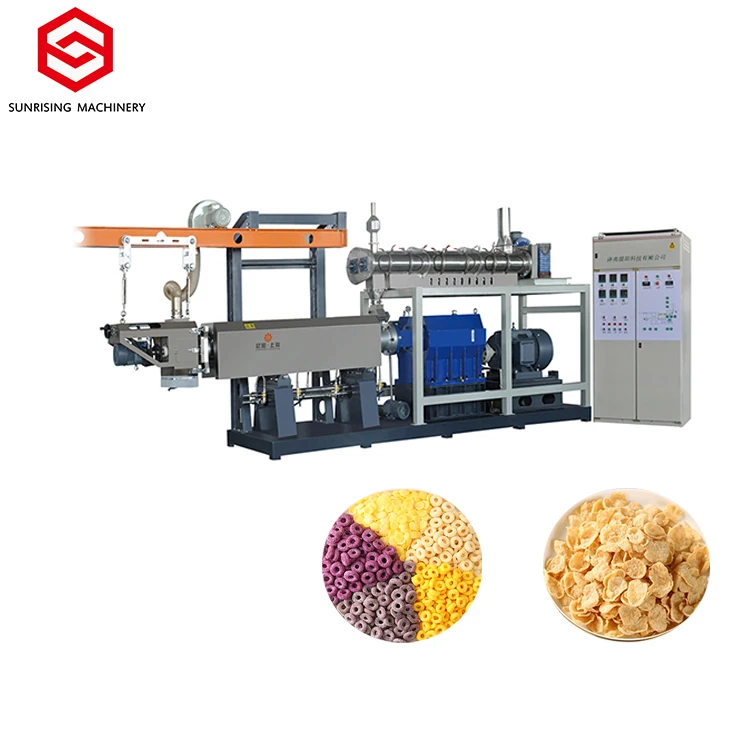 full automatic machine to make cornflakes extruder  breakfast cereal production line