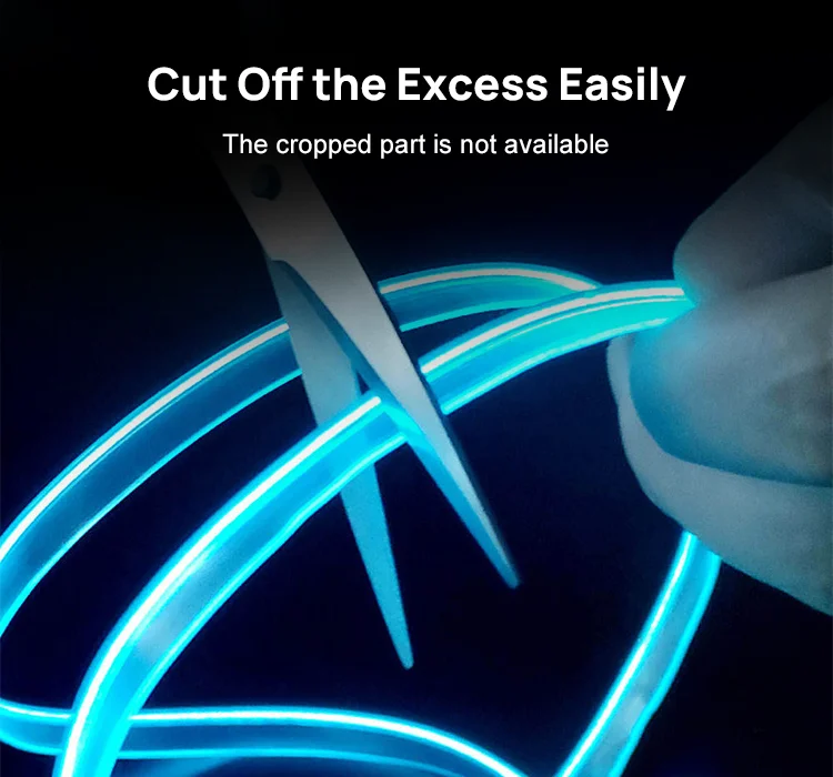 KEEN New LED Optic Fiber Strip with Switch RGB Interior EL Cold Light USB Flexible Neon Decorative Atmosphere Ambient Lights