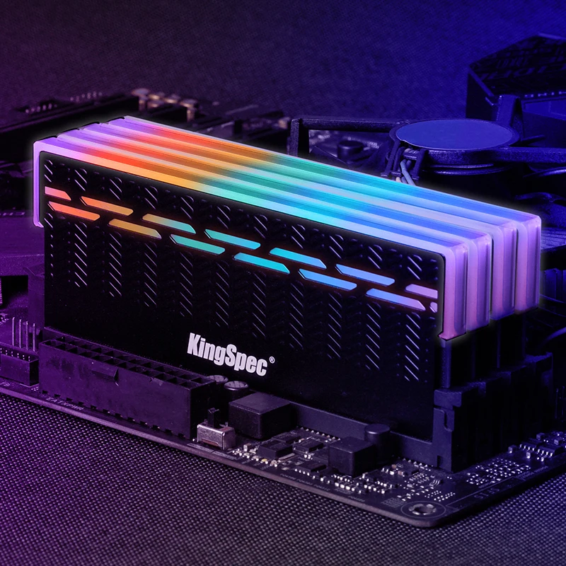 Оперативная память KingSpec DDR4 3200 МГц 8 Гб оперативная Память RGB XMP 288pin для материнской платы AMD