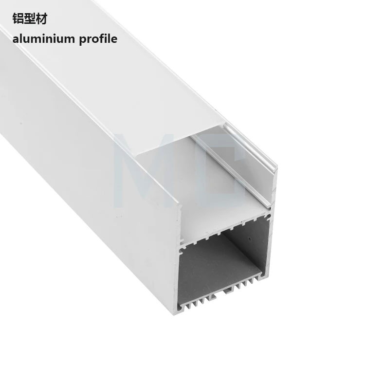 Factory price Office high quality Pendant light aluminium profile strip light extrusion aluminum profile with opal diffuser