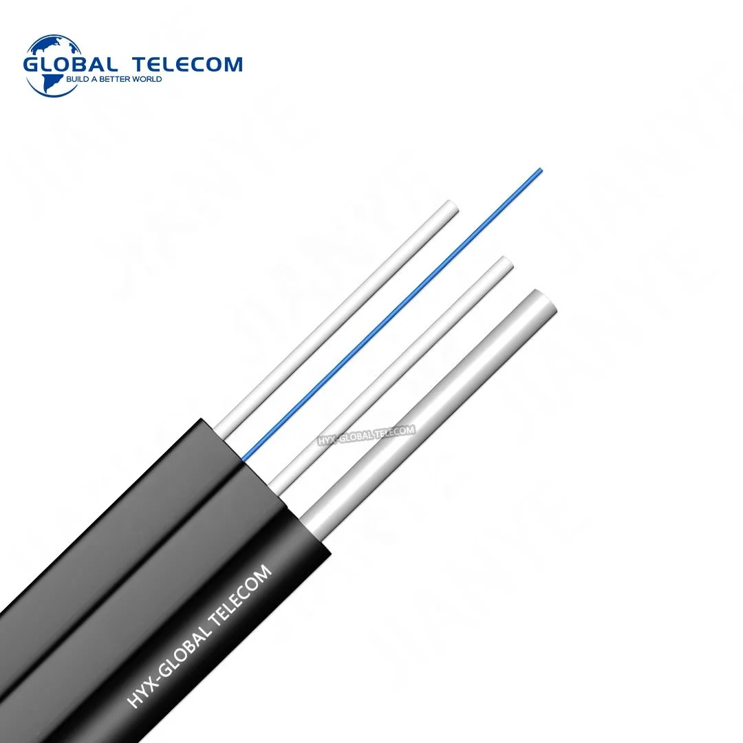 GJYXFCH на открытом воздухе 1 ядро и 2 ядра оптоволокно с 3 стальной проволоки курьерские G652D G657A1 G657A2 LSZH оптического волокна ftth кабель кабеля