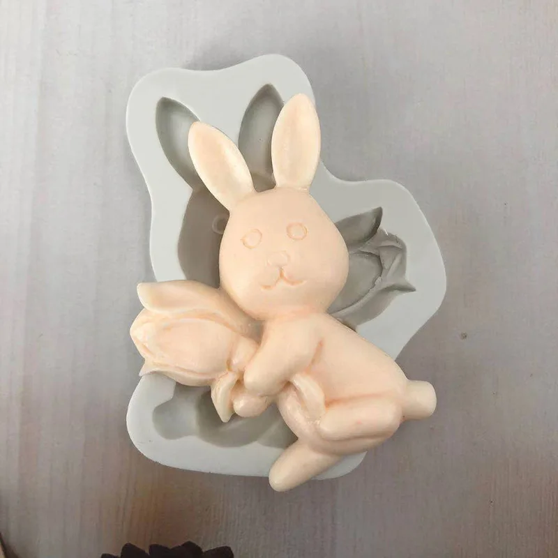 Early Riser Easter egg mold rabbit silicone mold DIY chocolate cake decoration baking tool drip glue mold