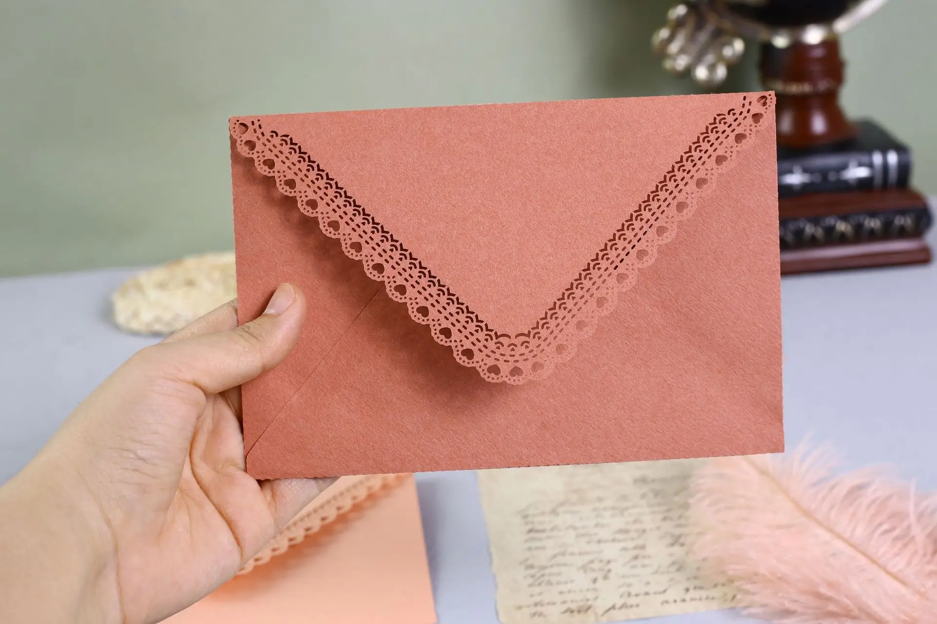 Classical White Black Kraft Blank Mini Paper Window Envelopes Wedding Invitation Envelope Gift Envelope