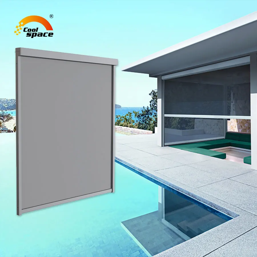 zip track screen outdoor aluminum pergola patio screens manual operation