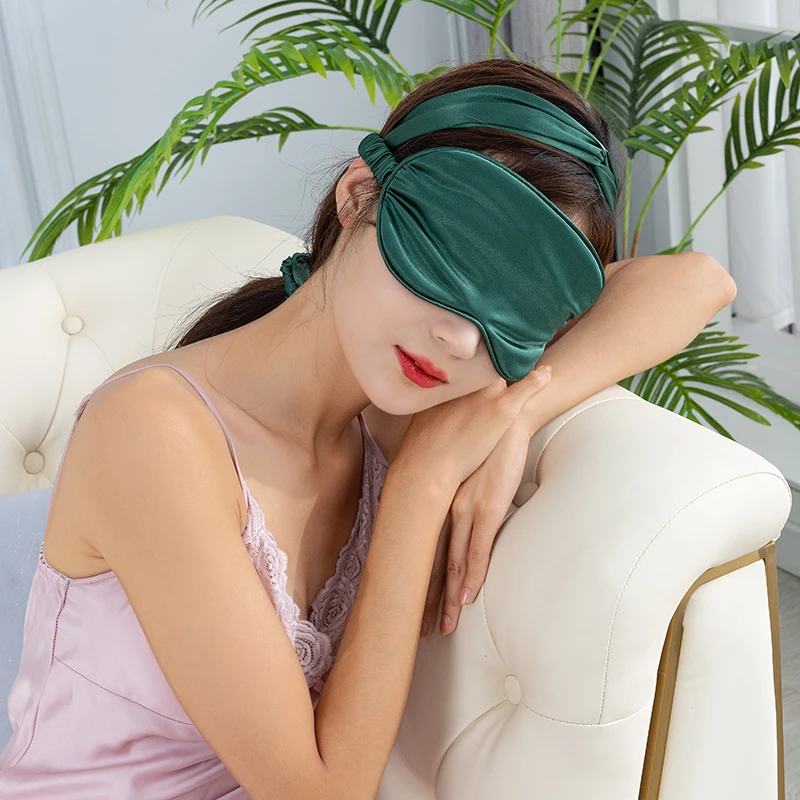 Hot Selling Wholesale Price Factory Satin Pure Silk Headband silk like eye mask for Christmas Gift