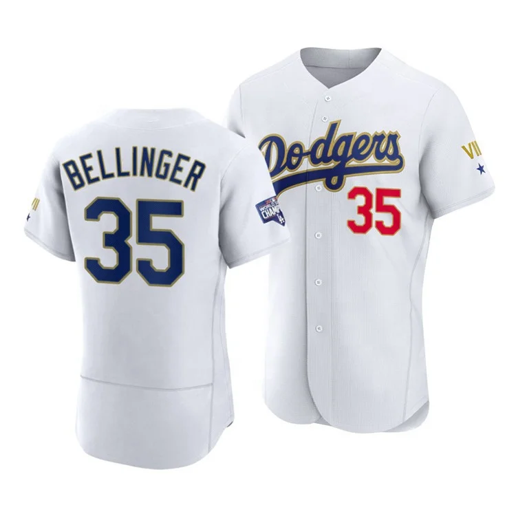Оптовая продажа No MOQ 35 Cody Bellinger Los Angeles D odgers Youth Home Player Jersey белый темно-серый бейсбольный