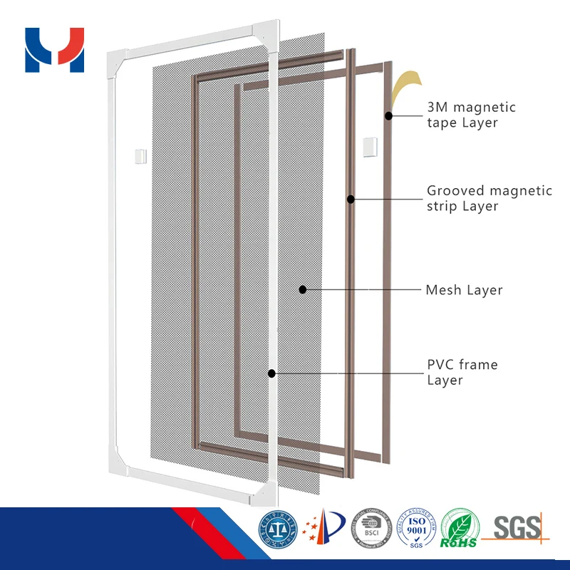 Anti-Mosquito Insect Screen Doors And Window Netting Magnet Screen Windows Magnetic Mesh