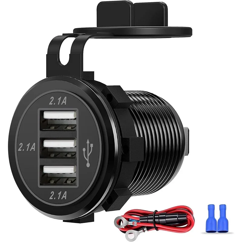 Usb Arj Soketi 12V Usb Chargers 3 2.1A Car Ports Ubs Fast Change 12V Socket For Automatic Boat