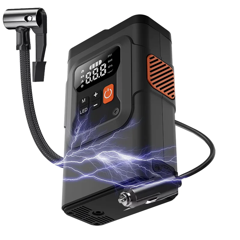 Best Battery Charger Jump Starter With Tire Inflat Portable 12V Car 1000A Car Emergency Portable Car Battery Jump Starter