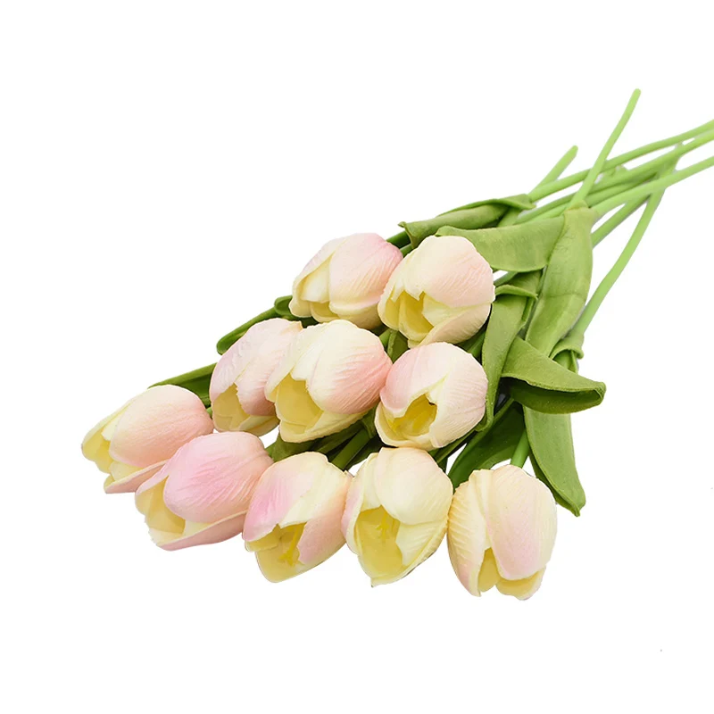 Wedding Decoration Flower Artificial Silk Flowers Tulips Yellow Artificial White Tulip Flowers Bulbs