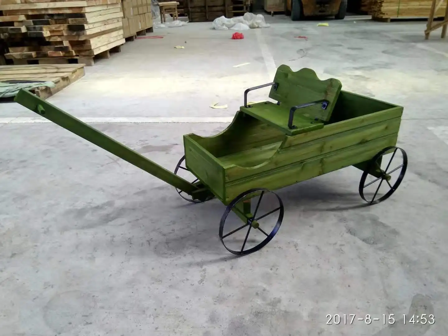 Garden Balcony Wagon Planter, metal bicycle planter