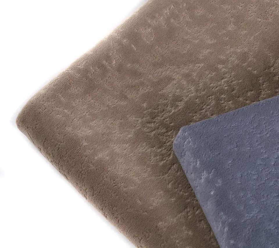 Custom knitted german velour fabric100% polyester upholstery embossed holland velvet fabric for sofa furniture