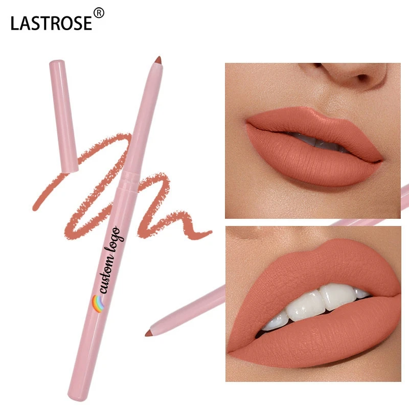 15 Colors Waterproof Twist Lip Liner High Pigment Pink Cosmetics Lip Pencil Vegan Private Label Lipliner