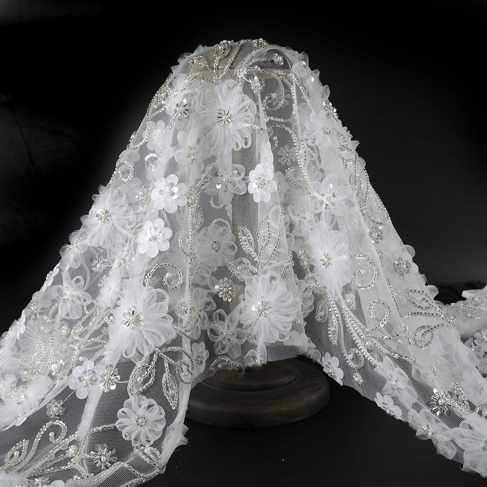 Guaranteed Quality Proper Price Beads Embroidery Fabric For Wedding Dress