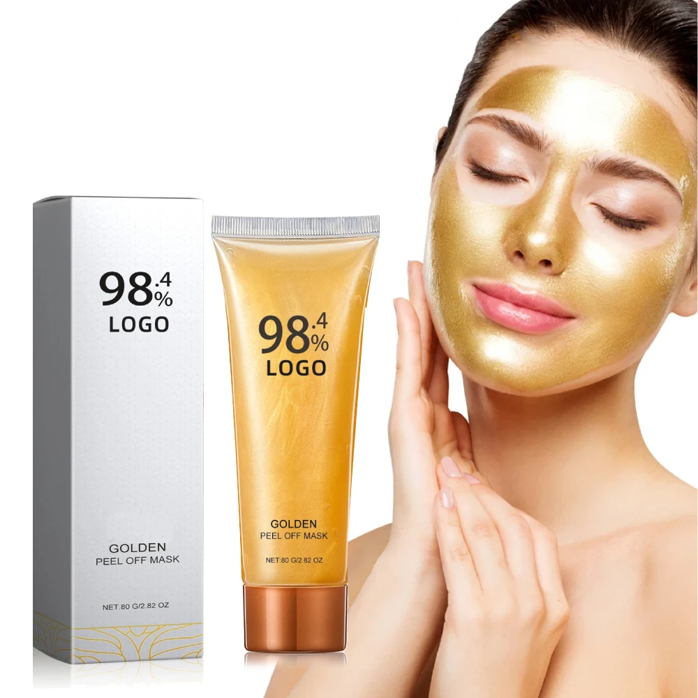 Private Label Face Peel Off Mask 24k Korean Anti Aging Facial Cleansing Beauty Remove Blackhead Clay Masks Custom OEM