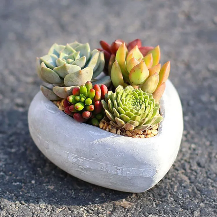 Oem заводское украшение силиконовая форма в форме сердца цементный горшок бетон гипс для бетонных цветочных горшков ВАЗ