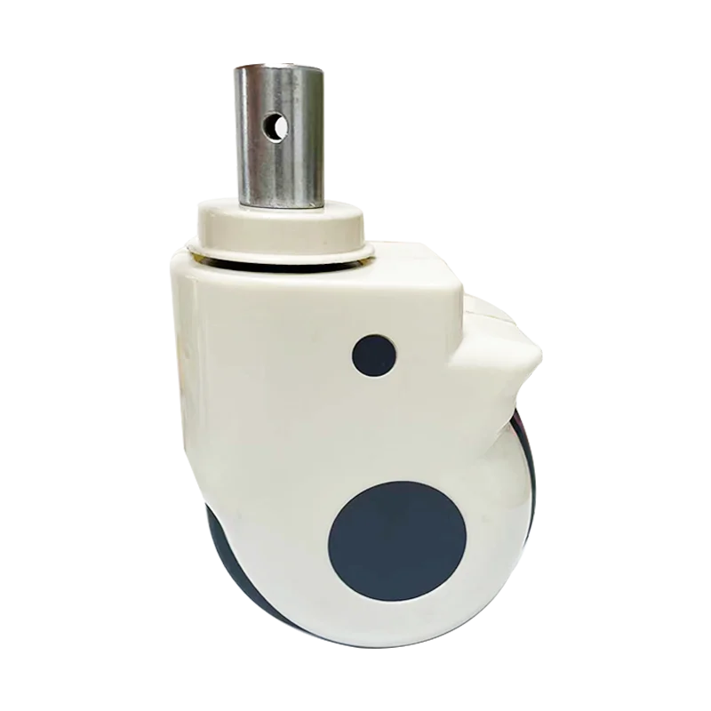 Premium Quality 3/4/5 inch Thread Stem Medical Caster wheel With Brake Covered Quiet Wheel