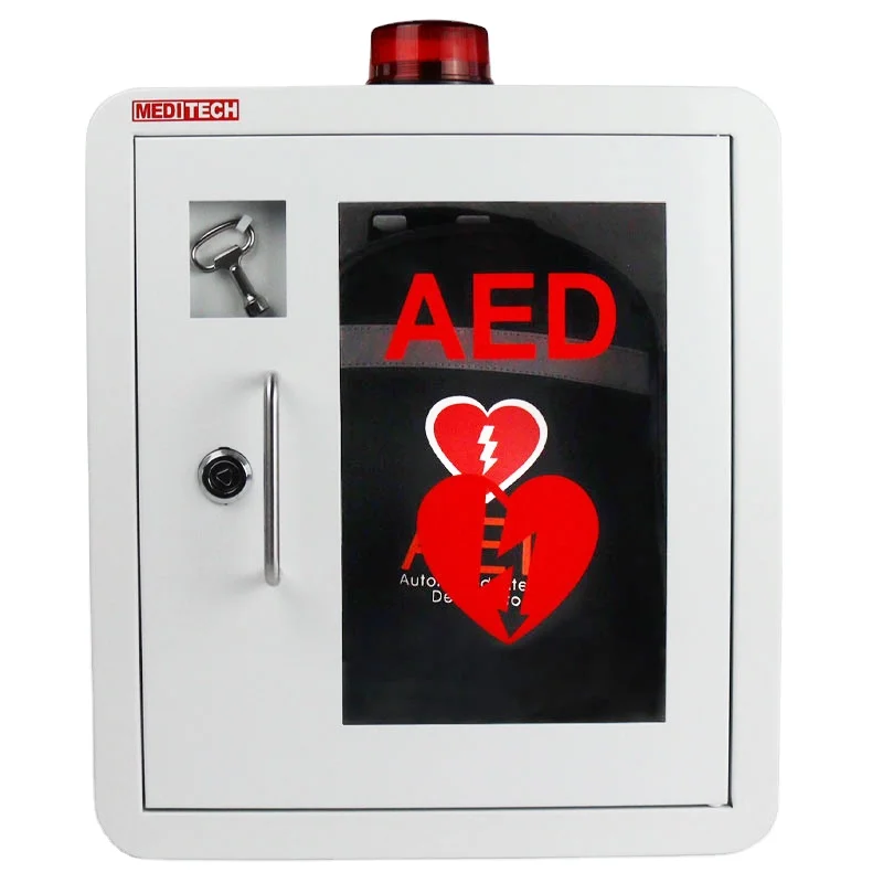 Intelligent Cabinet for Automated External Defibrillator with Smart Alarm System for Safety