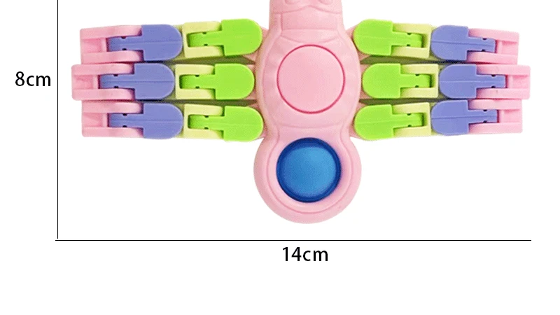 Hot Sale Push Pop Fidget Toy Transformable Fingertip Fidget Spinner Gyro Chain For Kids And Adults Fidget Silicone Spinner Toy