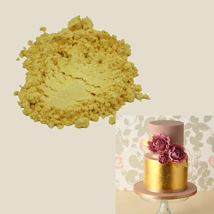 Food grade Mica powder gold edible luster dust for cake decoration tools