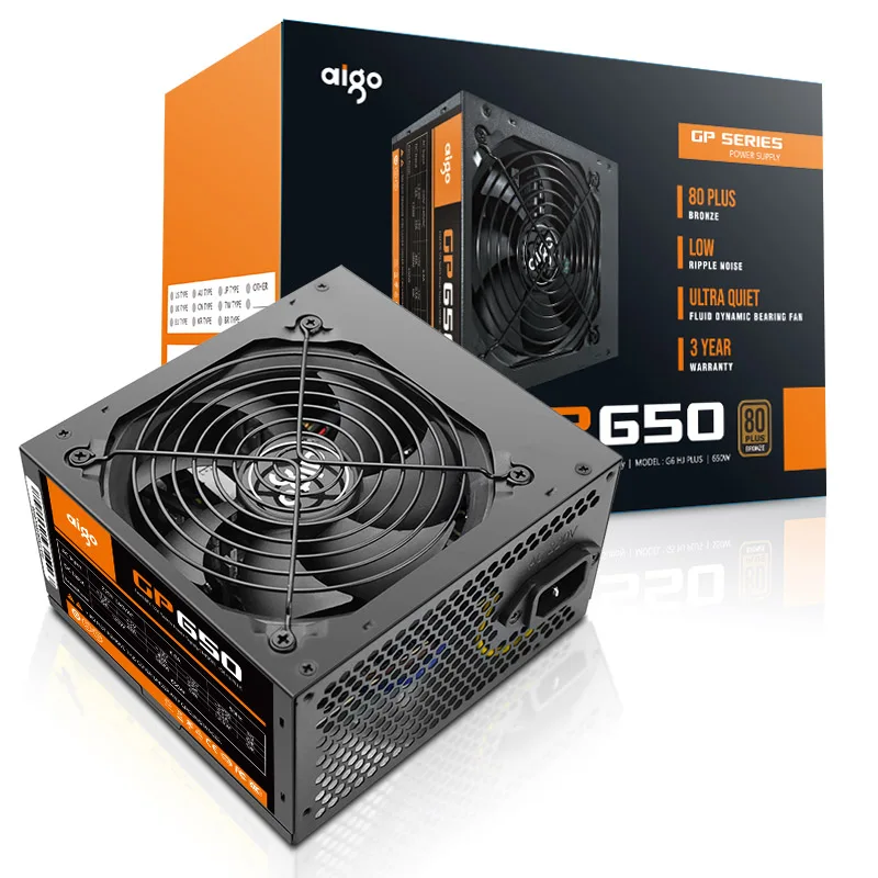  650 Вт ATX 80plus Бронзовый сотовый дизайн круглый разъем Pfc ПК корпус источник