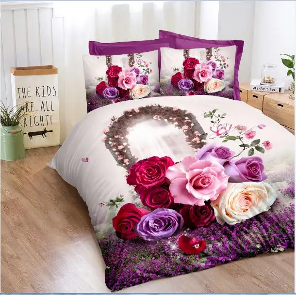 3D printed brushed super poly fabric for bedsheets bed cover and BEDDING FABRIC