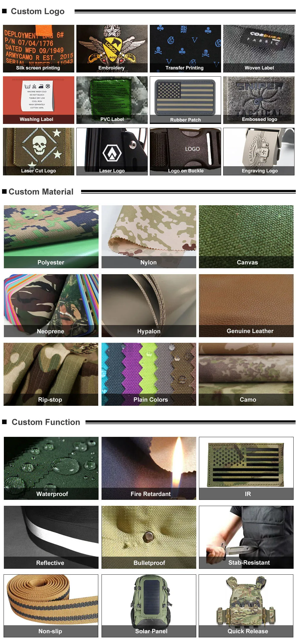 Customization Tactical Range Bag for Range Bag with and Extra Pockets tactical shoulder bag