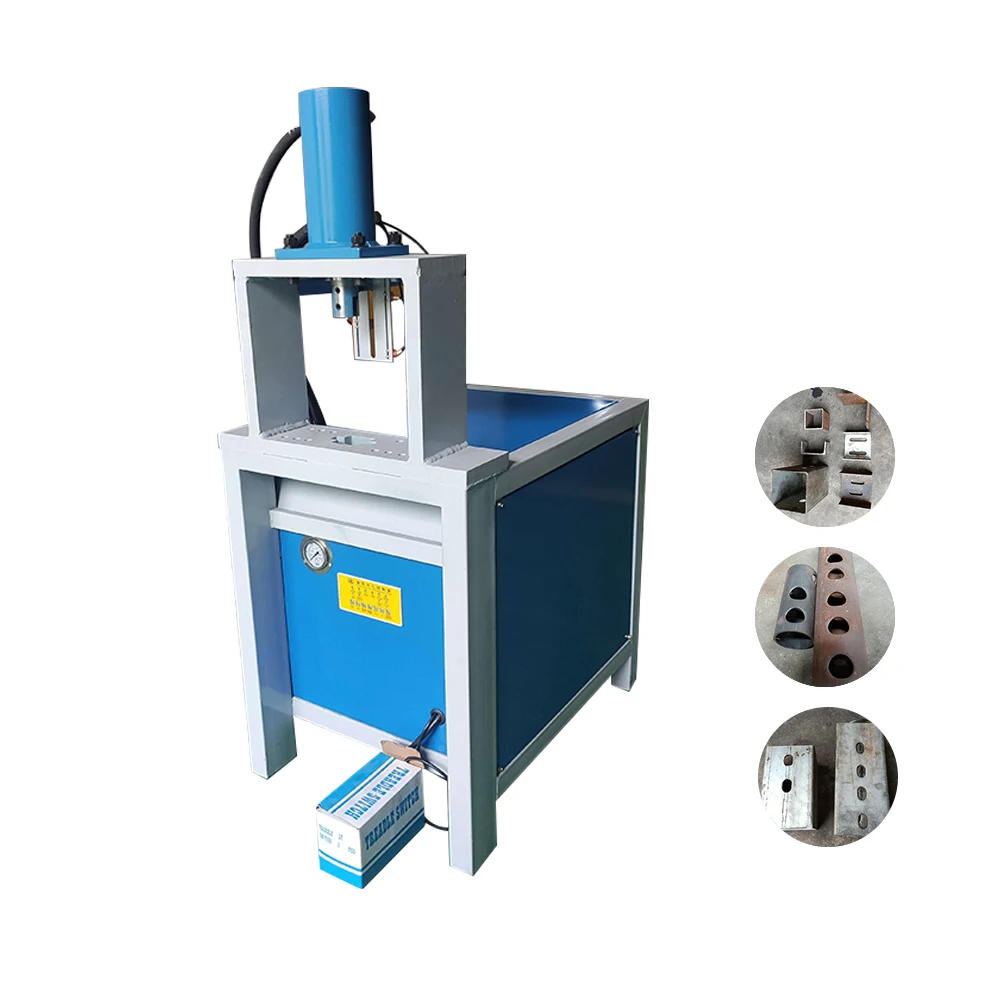Customized hydraulic square tube punching machine edge trimming manual round tube punching machine