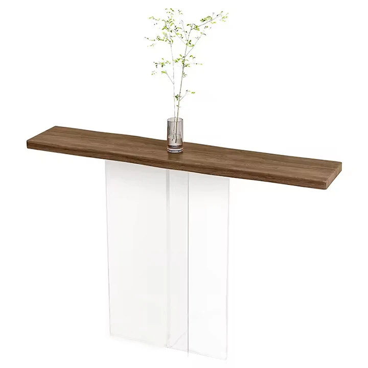 Factory Acrylic Modern Luxury Furniture Hallway Entrance Table Console Narrow Wood Hall Entry Home Furniture Living Room