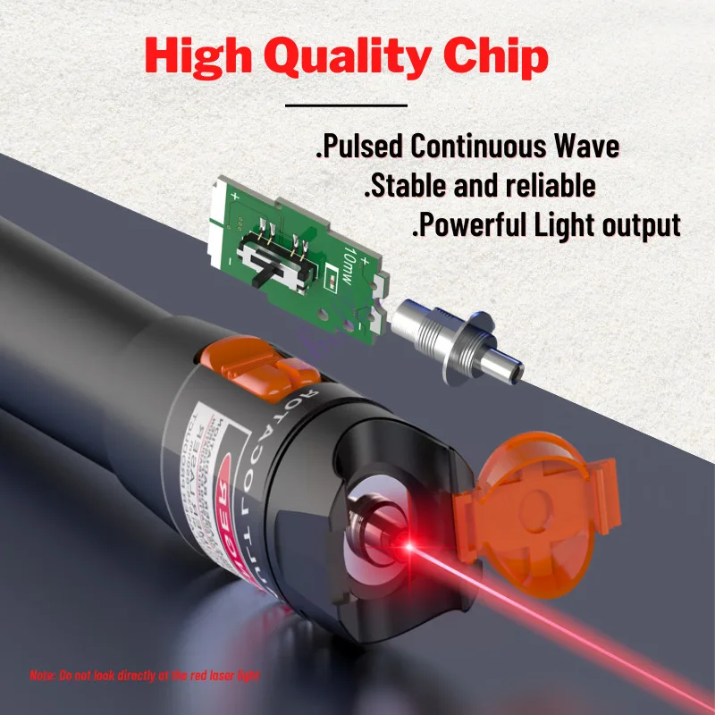 Visual Fault Locator Red Laser 10mw/20mw/30mw/50mw/60mw Optical Fiber Light Optical Cable Tester 5-50km