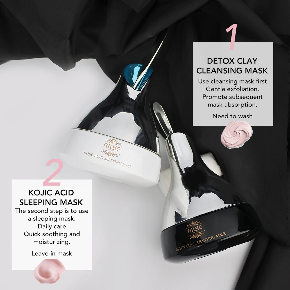 Private Label Cleansing Mask Skin Care Face Care Brightening Anti Acne Dead Sea Mud Face 50G Mud Mask Clay Mask