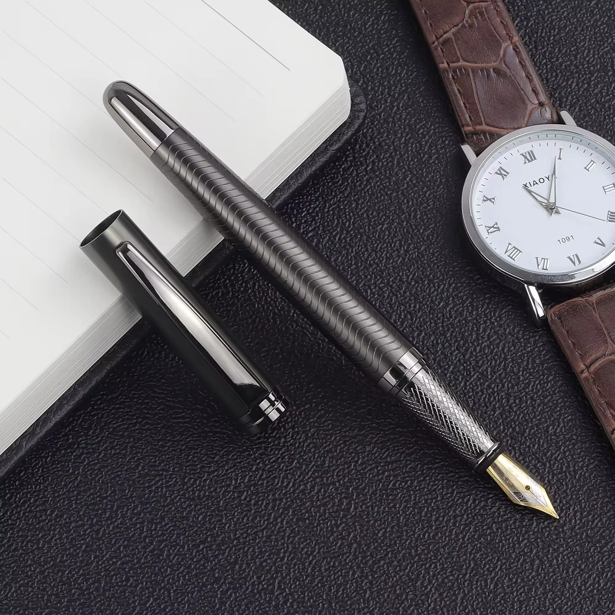 New Metal Engraved Pen Advertising Gift Pen High-end Business Sculpture Pen Printing LOGO