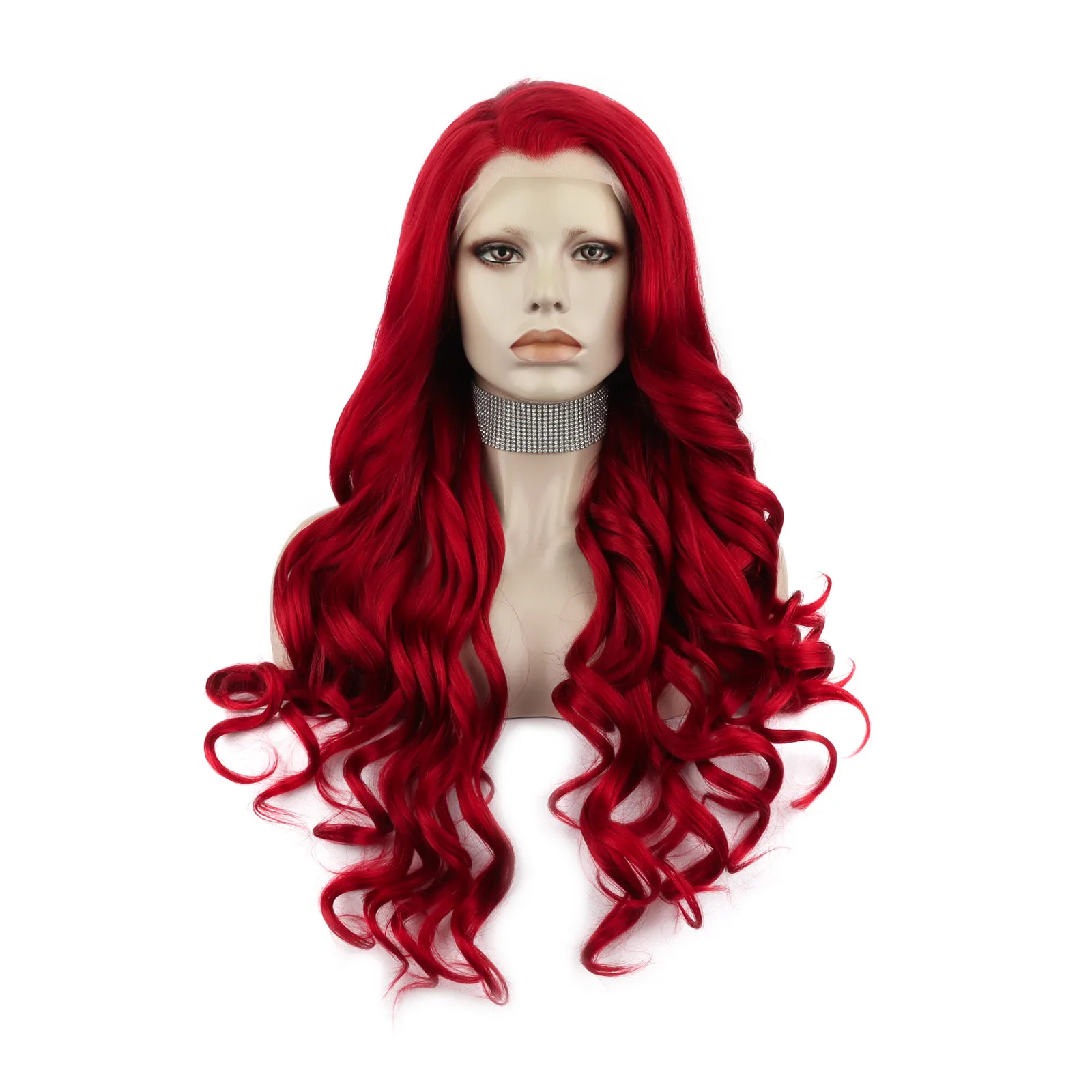 Celebrity Wholesale Pre-Plucked Natural Hairline Long Futura Swiss Lace heat resistant synthetic wig