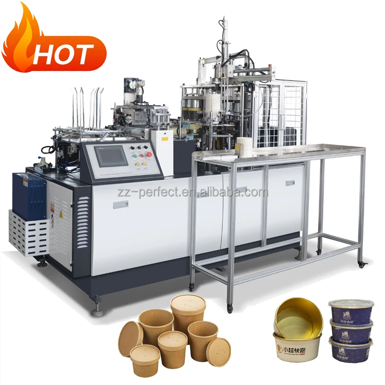 8-35 oz Paper Cup Machine Paper Bowl Machine Custom 60-70 pcs/min Speed Full Automation High Speed Paper Cup Making Machine