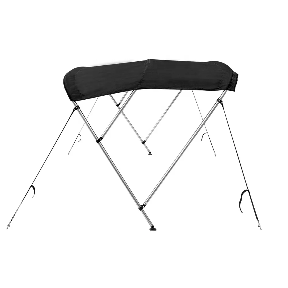 Chinese factory direct sale waterproof stainless steel frame boat tops 3 bow bimini top cover boat tower bimini top