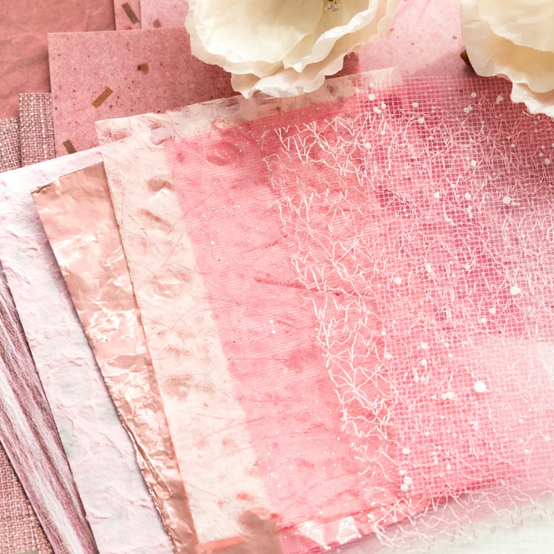 Scrapbook Paper Mixed Material Colorful Series Vintage Junk Journal Decoration Paper for DIY Craft Mr. Paper 22 Pcs / Pack