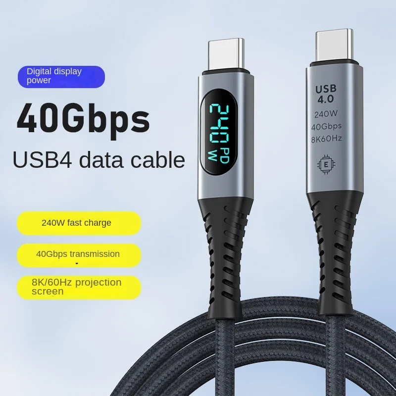 Digital Readout USB4.0 240W 40Gbps USB4 Thunderbolt USB 4 Type c short cable usn4.08K HB For Phone Laptop Projector Transmission