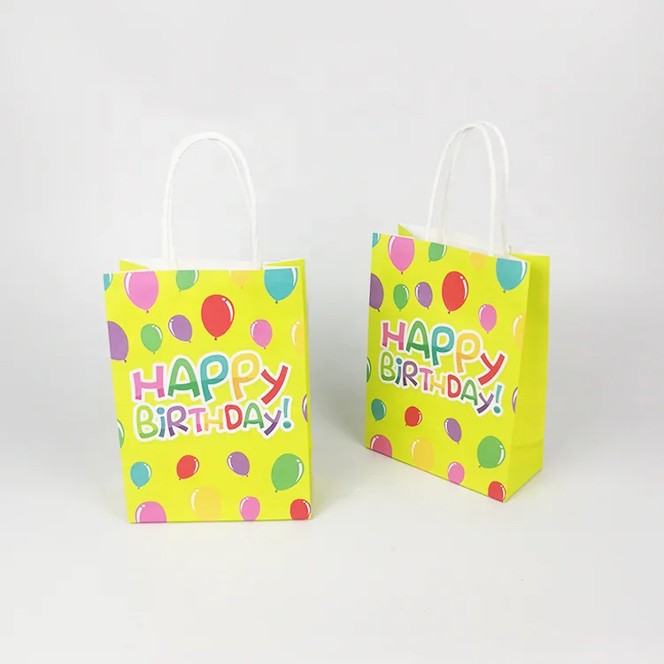 2021 Purchase promotion gift kraft paper party bags for kids birthdays