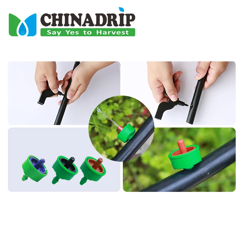 Agriculture Pressure Compensation Drip Emitter Farming Drip Irrigation System Button PC Online Dripper