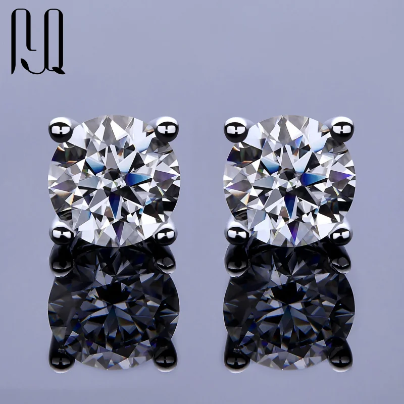 PYQ 3ct 2ct 1ct Women Pink Moissanite Earring Chain With GRA Certificate Gold Plated Earrings Moissanite Luxury Earrings