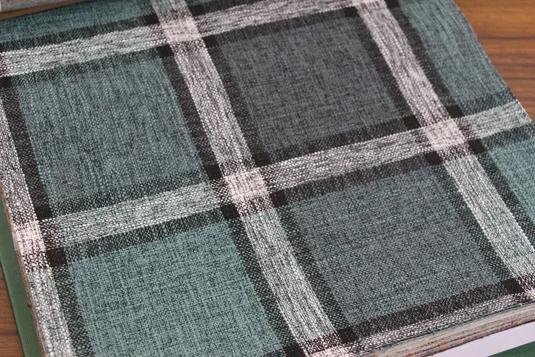 high quality multiple colors price upholstery plaid linen sofa clothes fabric