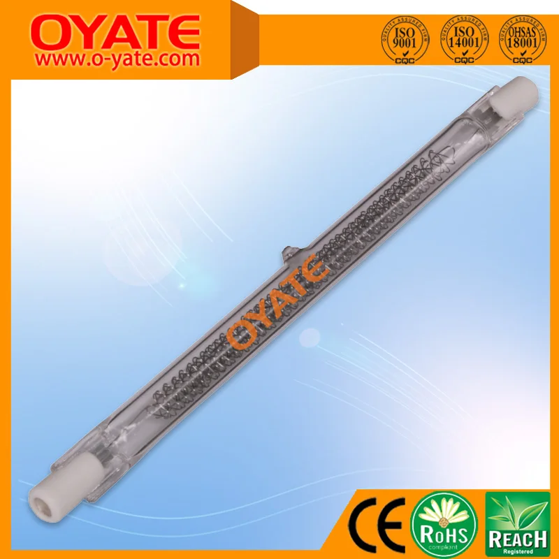 520mm 1600w R7S Fast medium wave halogen Infrared Quartz Heating Element for Flash Dryer